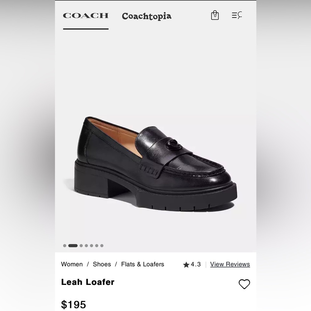 Coach Black Leah Loafer